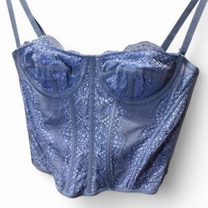FESTIVAL Delicate Blue Corset | BRAND NEW| size small | Spring Pastels by Shein